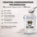 Creatina Monohidratada FIT COW Sin Sabor 450 g